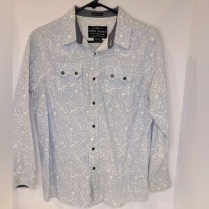 Cody James boys button down pearl snap shirt XL